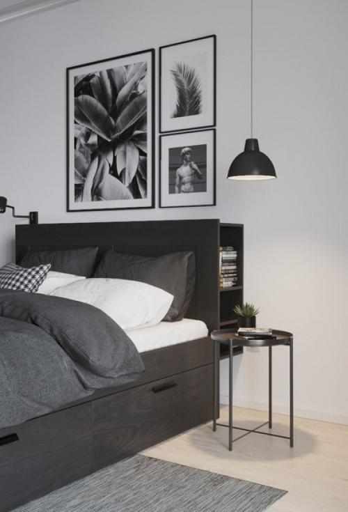 Роскошный монохромный дизайн спальни, который просто повторить. 04
