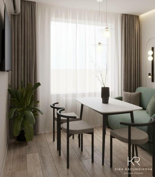 Проект 1-комнатной квартиры 38 м 2 в Санкт-петербурге. 02