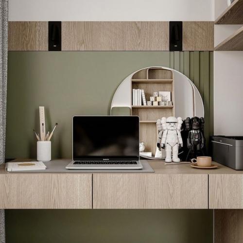 Комната в универсальной цветовой гамме, с преобладанием природных цветов, оттенков и материалов. 04