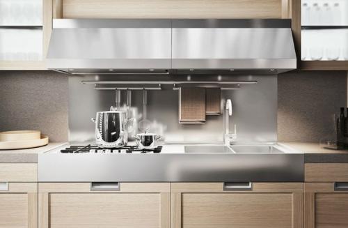 Металлический фартук для кухни. 07