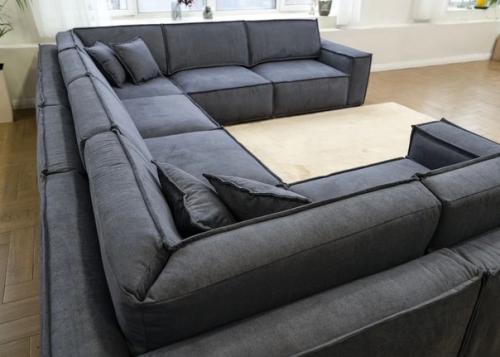 Модульный диван чикаго в благородной обивке шенилл Lounge. 03