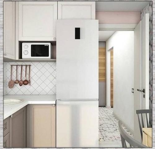 Интерьер маленькой кухни. 03