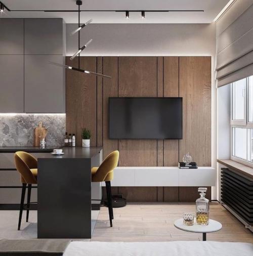 Интерьер кухни - гостиной. 06