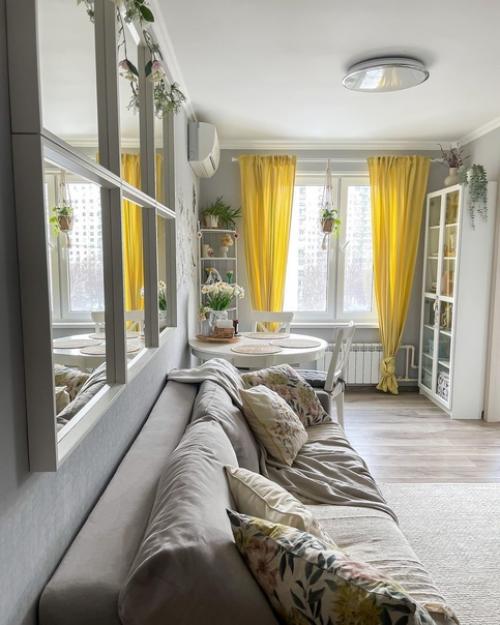 Интерьер гостиной Анны Annie_Annet_Home в панельном доме в Москве. 02