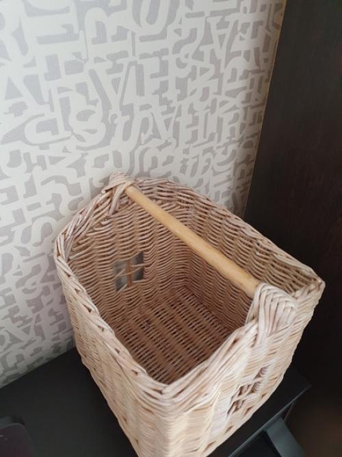 Корзина домик- украшение для интерьера из экологически чистых материалов. 02