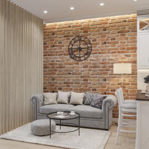 Визуализация интерьера квартиры 36 кв. 03