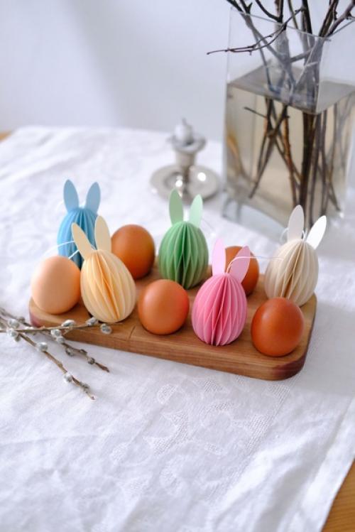 Бумажные пасхальные яйца ручной работы - декор вне времени. 03