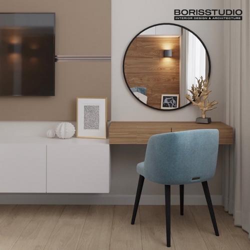 Светлый интерьер с древесными элементами (39, 8 кв. 02