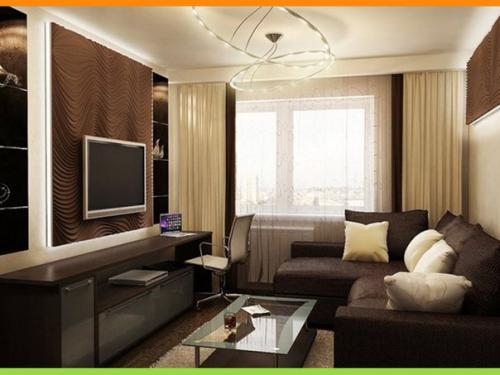 Дизайн маленькой гостиной. 03