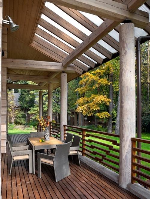 Современный стиль в деревянном доме. 02