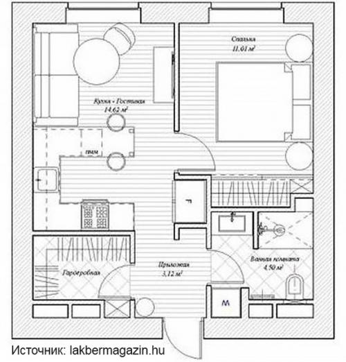 Небольшая квартира с четкой организацией пространства и продуманным декором. 08