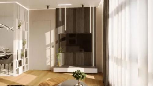 Как выглядит в интерьере самая популярная модель стеновых панелей Decohause - реечная. 04