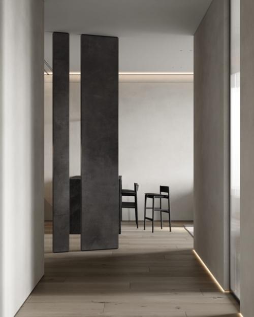 Проектквартиры.  В этой квартире - зона кухни и гостиной объединена, и к ним примыкает рабочий кабинет. 03