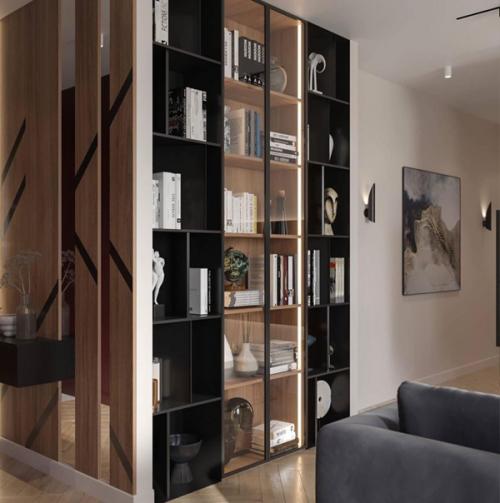 Современный интерьер. Кухни, объединенной с гостиной. 07