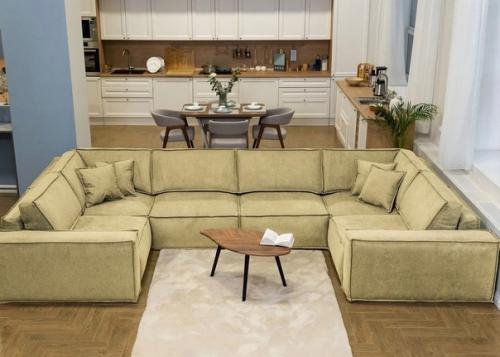 Модульный диван чикаго в благородной обивке шенилл Lounge. 01