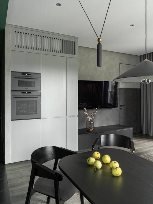 Выверенные линии и ничего лишнего: квартира в стиле минимализм. 03