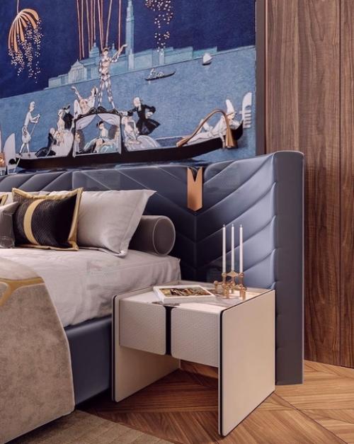 Интерьер мастер - спальни в стиле ар - деко. 01