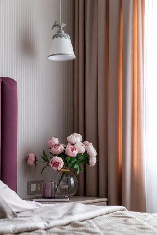 Элегантный дизайн спальни из проекта Эмоциональное Равновесие Анны глускер. 01