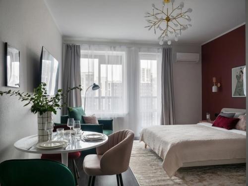 Интерьер квартиры - студии 26, 4 м 2 (+ балкон) в ЖК чистое небо в Санкт-петербурге. 07