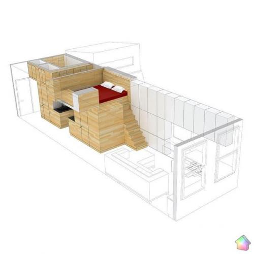 Студия площадью 46 квадратных метров в Нью-йорке. 09