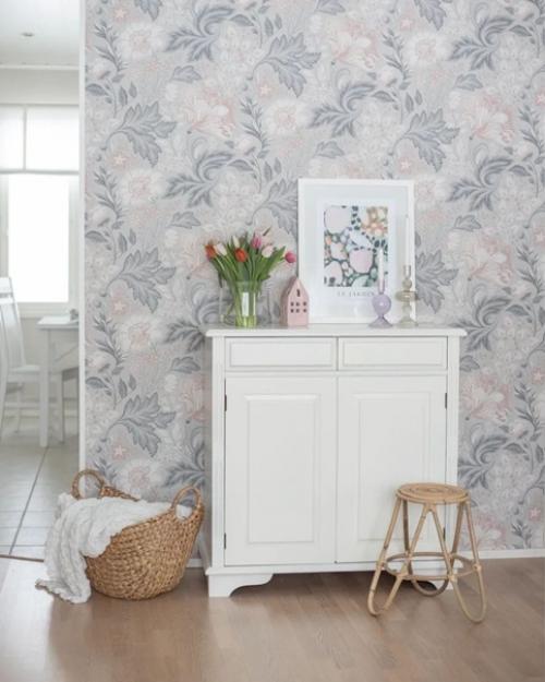 Скандинавский белый дом с винтажными предметами интерьера. 03