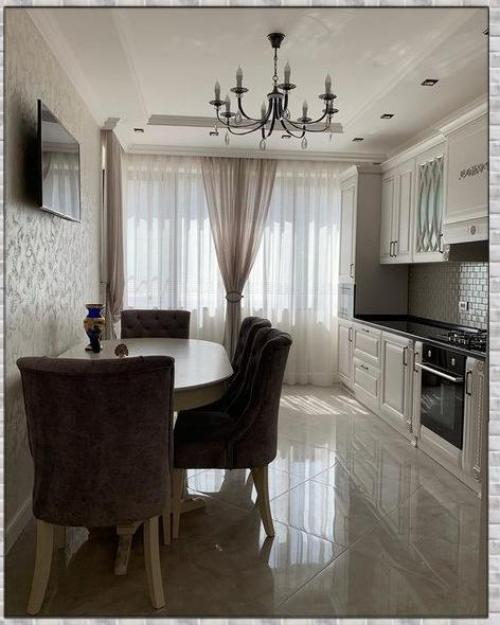 Оформленная кухня красиво. 08