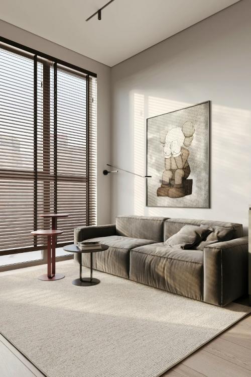 Проект 1-комнатной квартиры 46 м 2 в ЖК Атлантис в Калининграде. 01