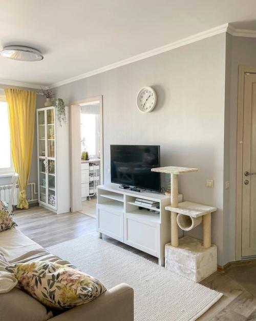 Интерьер гостиной Анны Annie_Annet_Home в панельном доме в Москве. 04