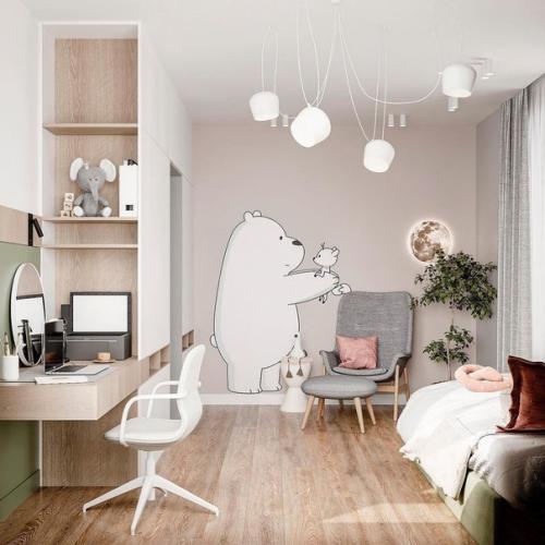 Комната в универсальной цветовой гамме, с преобладанием природных цветов, оттенков и материалов. 03