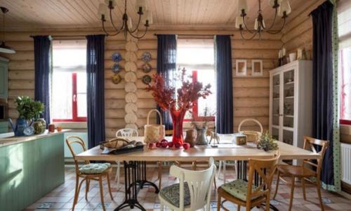 Экстерьер и дизайн интерьера загородного дома в стиле кантри. 04