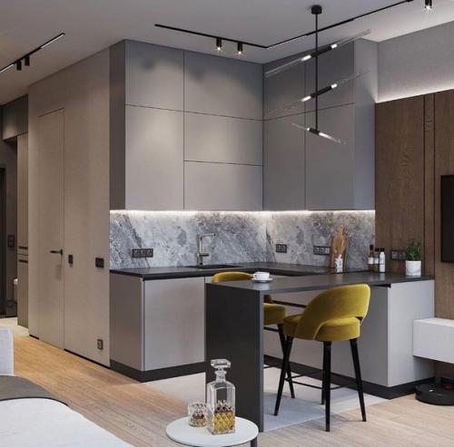 Интерьер кухни - гостиной. 01