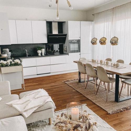 Квартира в скандинавском стиле и мебелью из икеа с гардеробной. 03