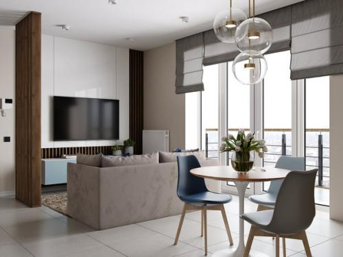 А + Б. Легкая реновация кухни - гостиной площадью 26 кв. 02