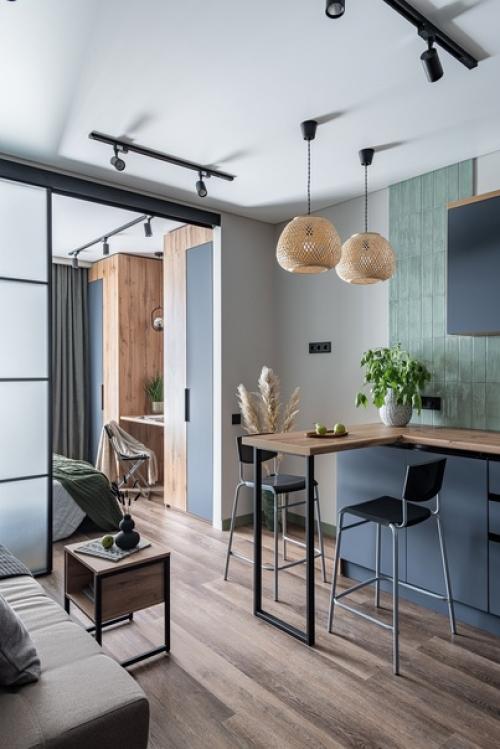 Интерьер квартиры - студии 32 кв. 02