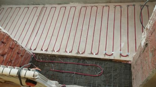 Смонтировал 5 контуров электрического тёплого пола. 07