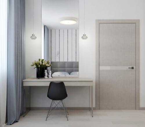 Зонирование комнаты на гостиную и спальную зону. 04