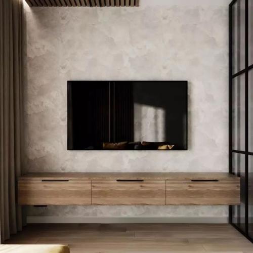 Яркий.  Смелый интерьер кухни - гостиной площадью 22 кв. 09