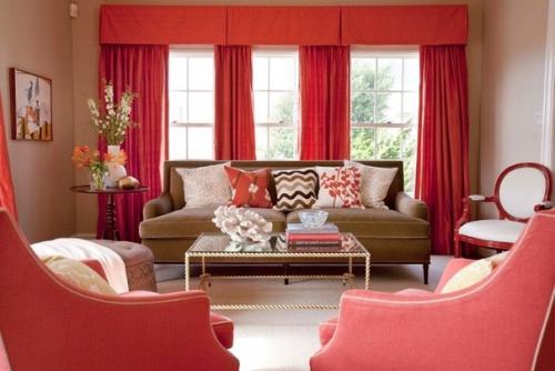 Красный цвет в гостиной. 03 Красный цвет в гостиной. 03
