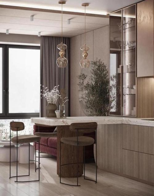 Интерьер кухни - гостиной. 02