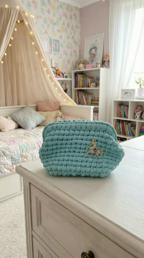Вязаная косметичка - душевный подарок и украшение интерьера. 01