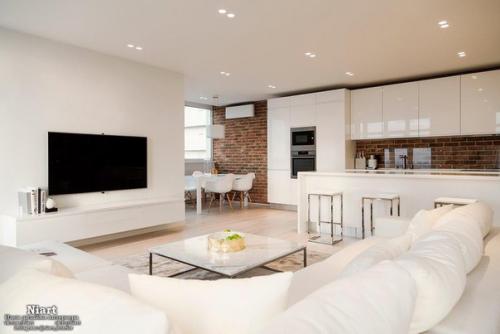 Стильный дизайн квартиры в белых тонах. 03