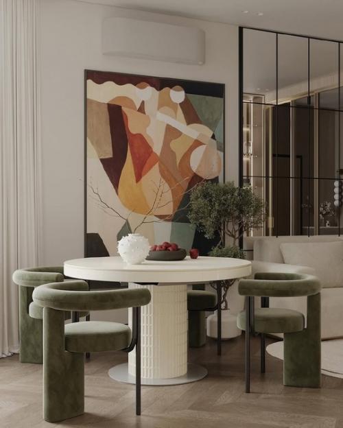 Интерьер кухни - гостиной в ЖК столичный. 07