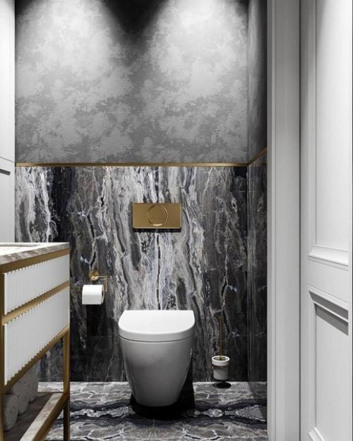 Вот вам 10 стильных вариантов оформления санузла. 01