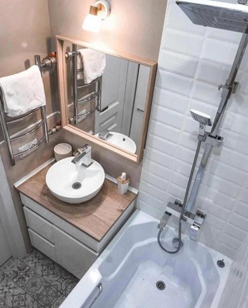 Интерьер ванной комнаты. 01