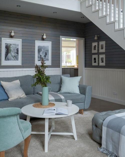 Бюджетная отделка и мебель икеа: интерьер двухэтажного дома для большой семьи. 01