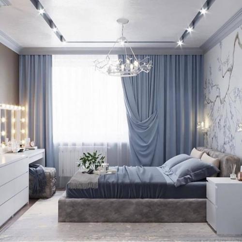 Небольшая и стильная спальня. 04