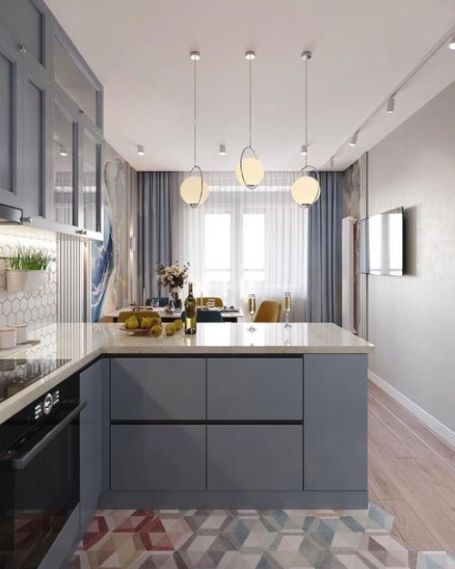 Кухня и прихожая в одном цветовом решении. 02