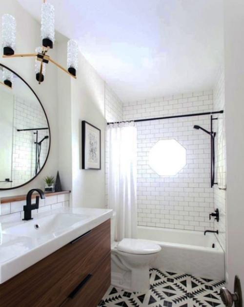 Как разнообразить белую ванную: 02