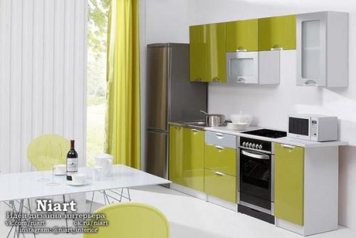 Уютные и стильные кухни в зеленых тонах. 04