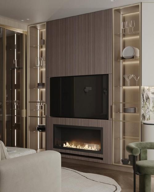 Интерьер кухни - гостиной в ЖК столичный. 04